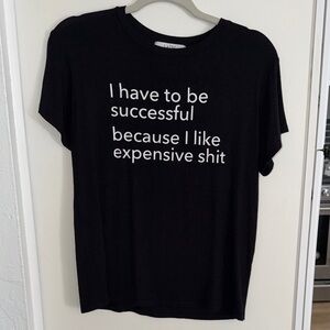LATC Black Graphic Tee with White Slogan
I have to be successful because…S